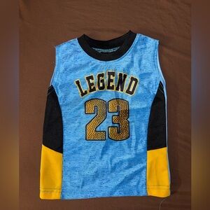 Mad Game Toddler Basketball Jersey Tank Top Blue Black Size 24M